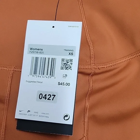 Women's High-Waisted Orange Shorts - Picture 2 of 9